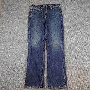 American Eagle Original Bootcut Easyflex Jeans Mens 32x34 Blue Stretch Denim